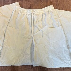 PRINCESS POLLY WHITE LINEN PANTS SIZE US 4